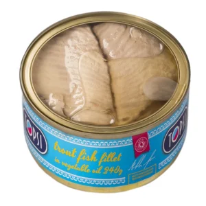 تن ماهی قزل‌آلا در روغن تاپسی۲۴۰ گرمی